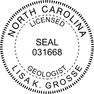 North Carolina Geologist Stamp Seal