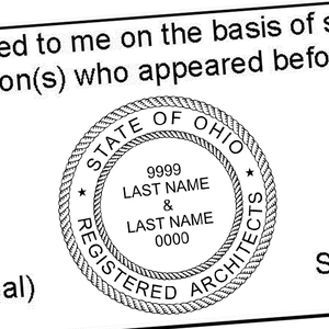 State of Ohio Architect Two Names Seal Imprint