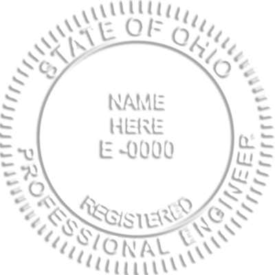State of Ohio Engineer Embosser Seal - alternate view