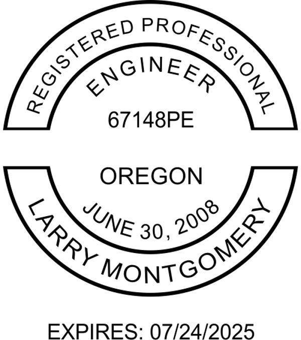 State of Oregon Engineer Seal