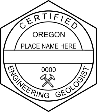 State of Oregon Engineer Geologist Seal - alternate view