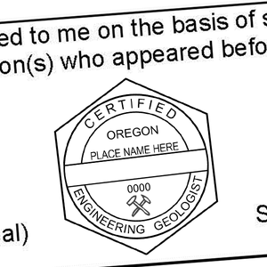 State of Oregon Engineer Geologist Seal Imprint