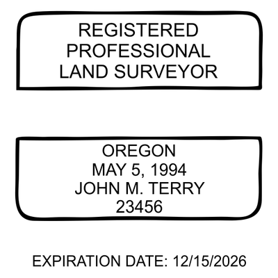 Oregon Land Surveyor Seal - alternate view