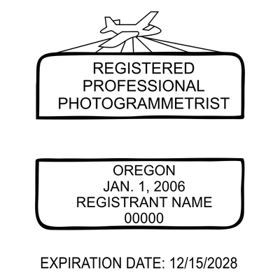 Oregon Registered Photogrammetrist Seal - alternate view