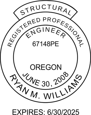 Oregon Structural Engineer Stamp
