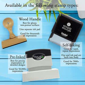 The Armstrong Address Stamp comes in three different stamp types