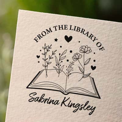 Enchanted Pages Custom Book Stamp - alternate view