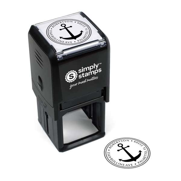 Anchor Round Address Stamp Body and Design example