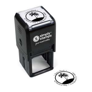   Palm Trees address stamp and stamp body