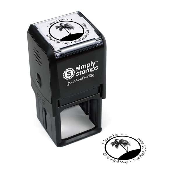  Palm Trees address stamp and stamp body