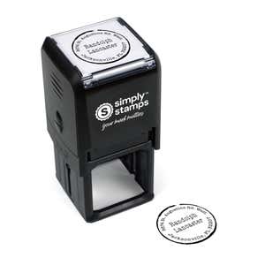 Lancaster Round Border Address Stamp Body and Design impression