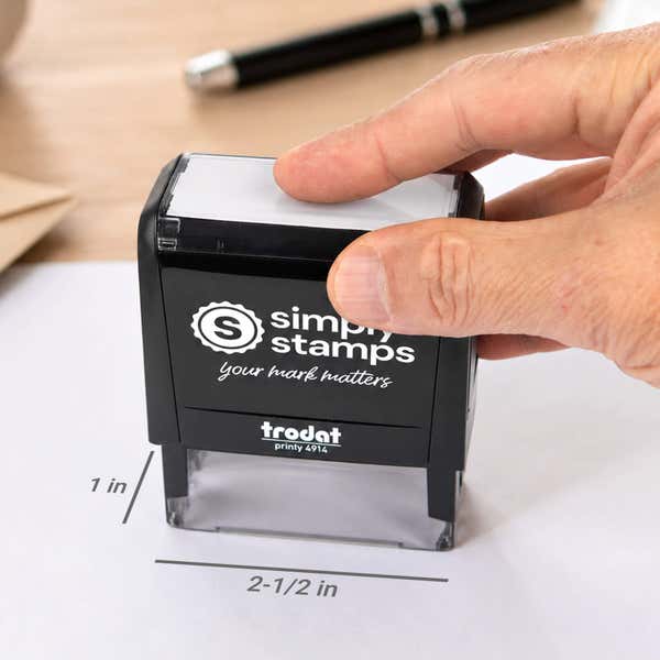 Armstrong Address Stamp impression size for the 1"x2.5" self-inking stamp