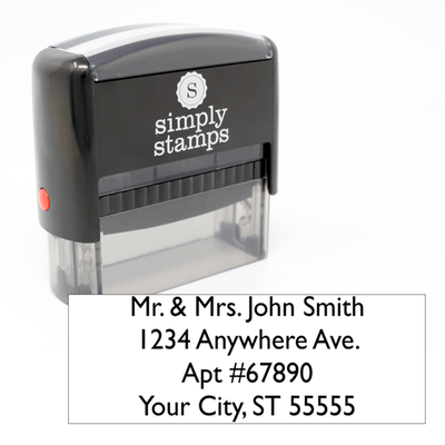Custom 4 Line Address Stamp - alternate view