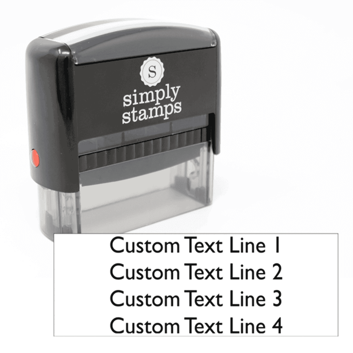 4 Line Custom Self-Inking Stamp