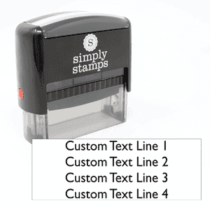 4 Line Custom Self-Inking Stamp