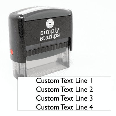 2 line rubber address stamp