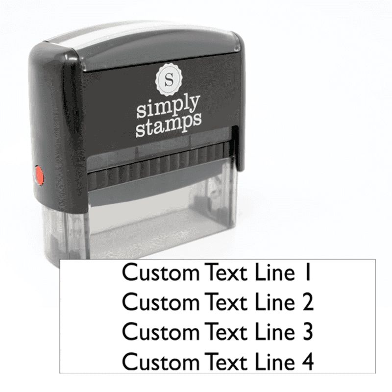 4 Line Custom Self-Inking Stamp