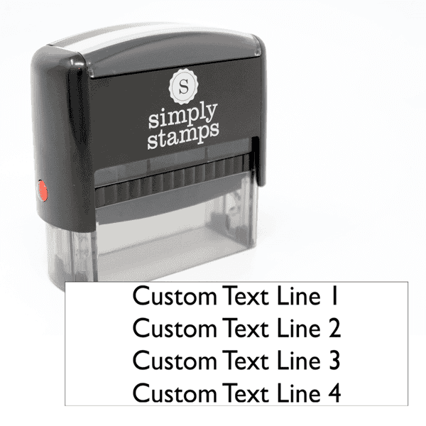 Custom 4 Line Rubber Stamp