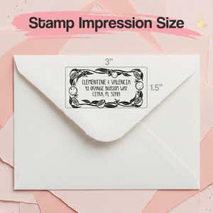 Citrus Grove Return Address Stamp – impression size guide