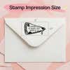 Pizza Slice Return Address Stamp – impression size guide