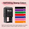 Self-inking stamp ink color options