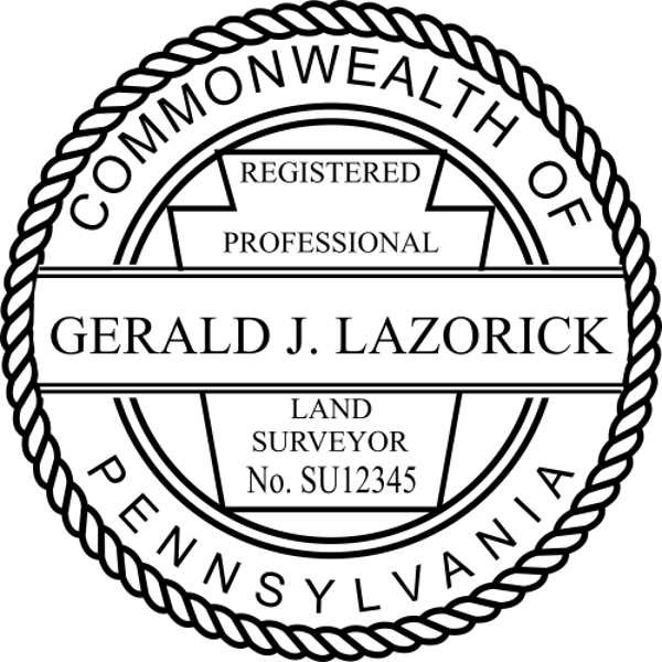 Pennsylvania Land Surveyor Stamp Seal