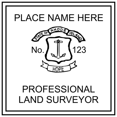 Rhode Island Land Surveyor Seal Stamp - alternate view