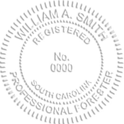 South Carolina Forester Embosser Seal - alternate view