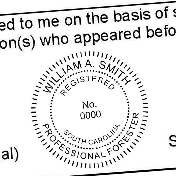 State of South Carolina Forester Stamp Seal Imprint