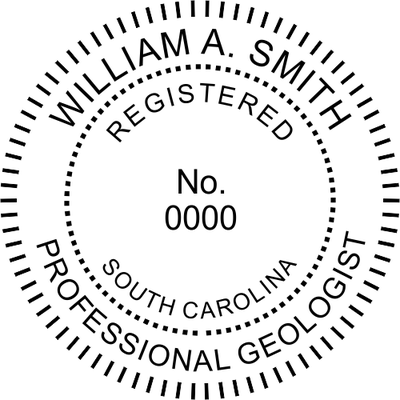 South Carolina Geologist Seal - alternate view