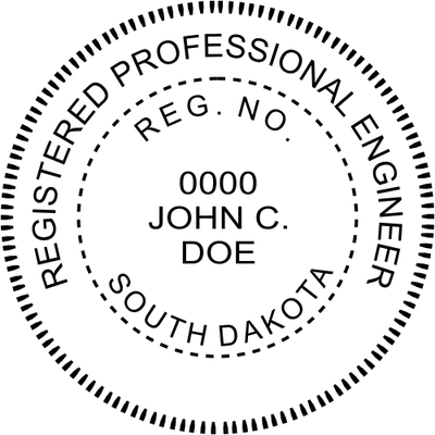 State of South Dakota Engineer Seal - alternate view