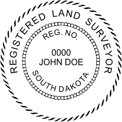 South Dakota Land Surveyor Seal - alternate view