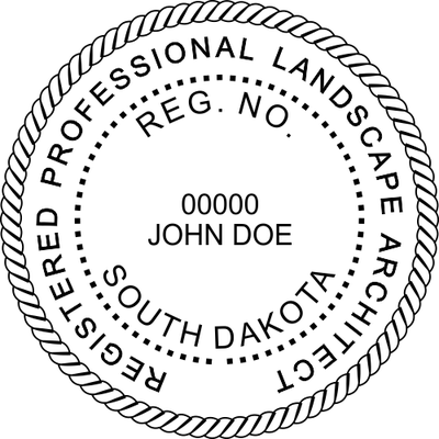South Dakota Landscape Architect Seal - alternate view