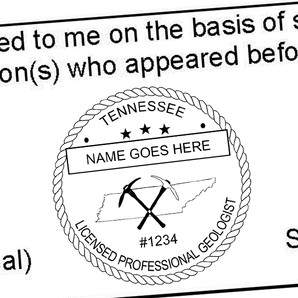 State of Tennessee Geologist Seal Imprint