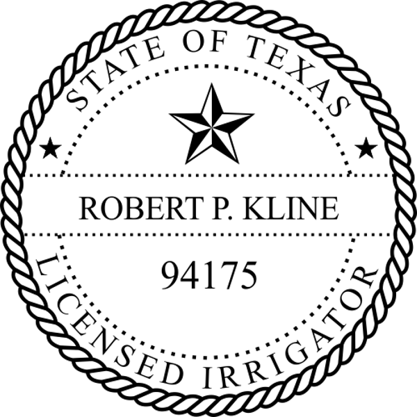 Texas Irrigator Stamp Seal