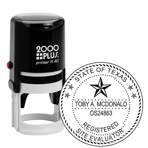 Texas Site Evaluator Seal
