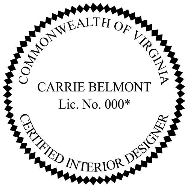 Virginia Interior Designer Stamp Seal