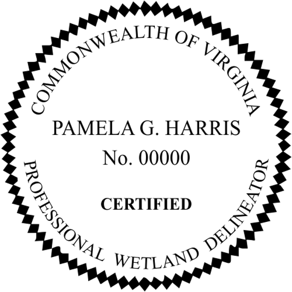 Virginia Wetland Delineator Stamp Seal