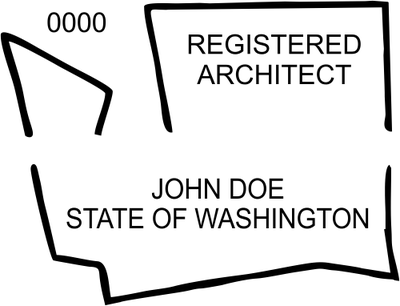 State of Washington Architect Seal - alternate view