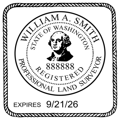 Washington Land Surveyor Seal - alternate view