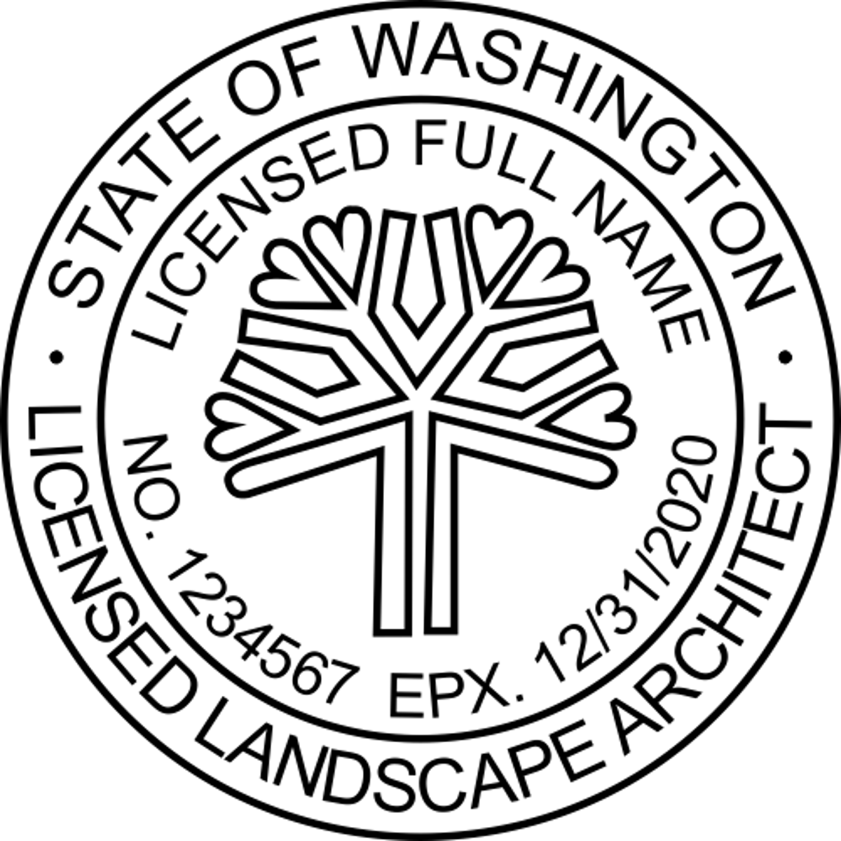State of Washington Landscape Architect