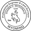 Wyoming Dual Engineer & Land Surveyor Stamp Seal