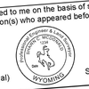State of Wyoming Engineer Surveyor Seal Imprint
