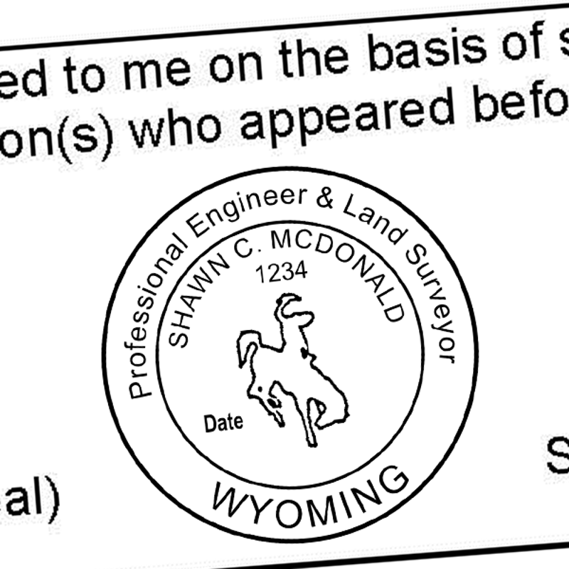 State of Wyoming Engineer Surveyor Seal Imprint