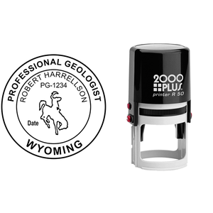 State of Wyoming Geologist Seal Body and Imprint
