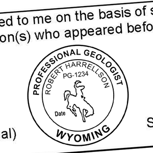 State of Wyoming Geologist Seal Imprint
