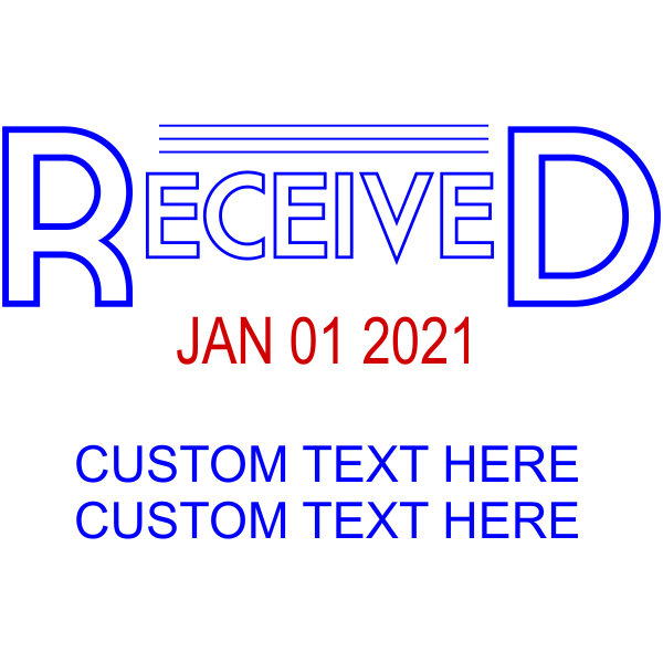 Received Outline Custom Text Dater Stamp Simply Stamps