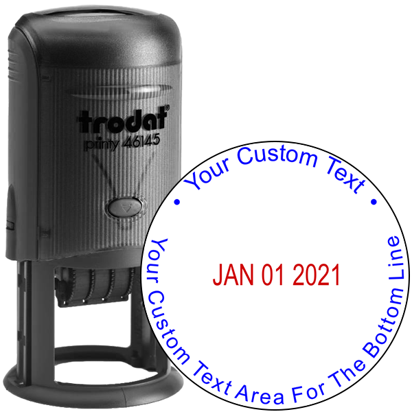 Custom Text Round Dater Stamp