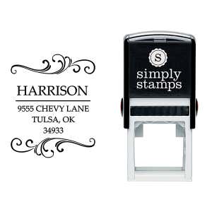 Harrison Square Address Stamp Body and Design