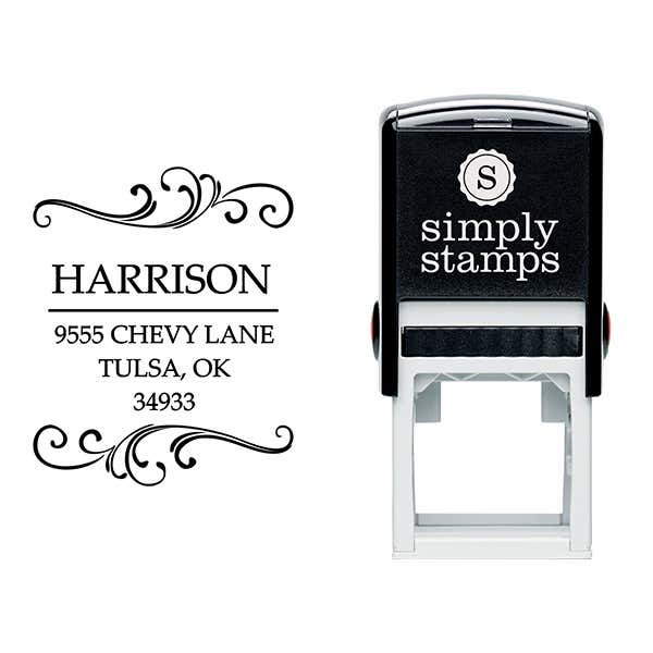 Harrison Square Address Stamp Body and Design